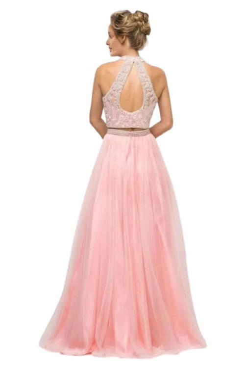 Eva USA 3469 Long Glitter Fitted Formal Prom Dress - Prom Dresses