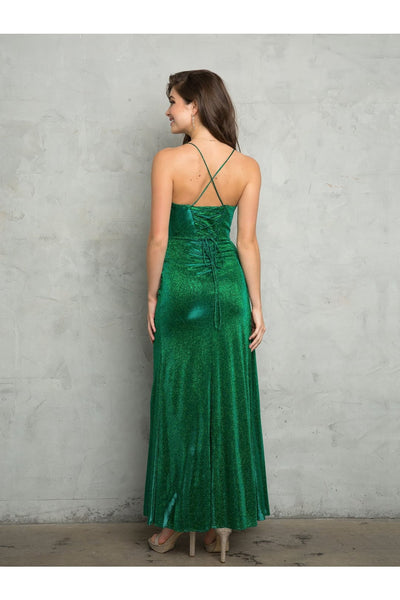 Eva USA 3469 Long Glitter Fitted Formal Prom Dress - Prom Dresses