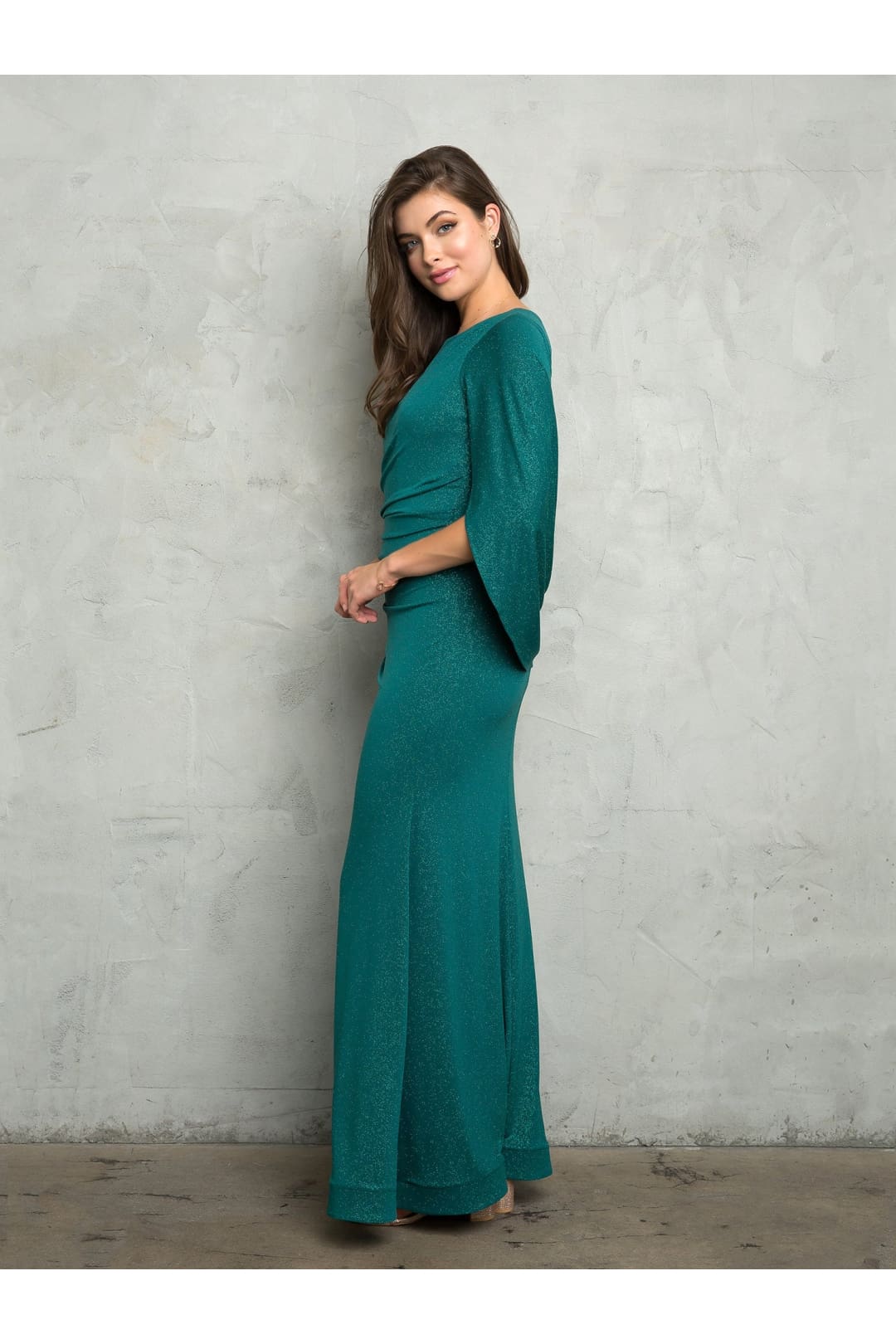 Eva USA 3470 Long Formal Glitter Mother of the Bride Dress - Mother of the Bride Dresses