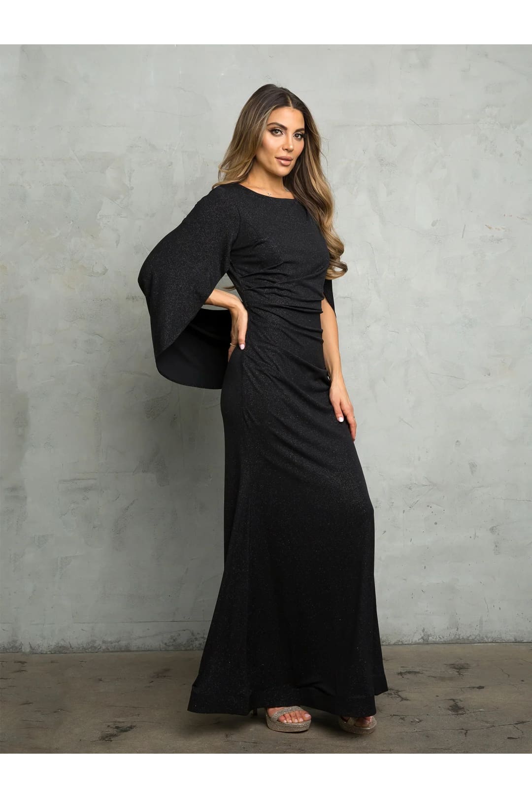 Eva USA 3470 Long Formal Glitter Mother of the Bride Dress - Mother of the Bride Dresses