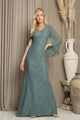 Eva USA 3471 Chiffon Cowl Back Mother of the Bride Long Dress - Dress