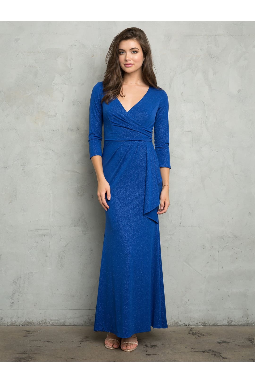 Eva USA 3472 Glitter Long Mother of the Bride Formal Dress - Mother of the Bride Dresses