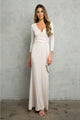Eva USA 3472 V-Neck 3/4 Sleeve MOB Formal Dress - Dress