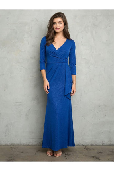 Eva USA 3472 V-Neck 3/4 Sleeve MOB Formal Dress - Dress