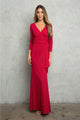 Eva USA 3472 V-Neck 3/4 Sleeve MOB Formal Dress - Dress