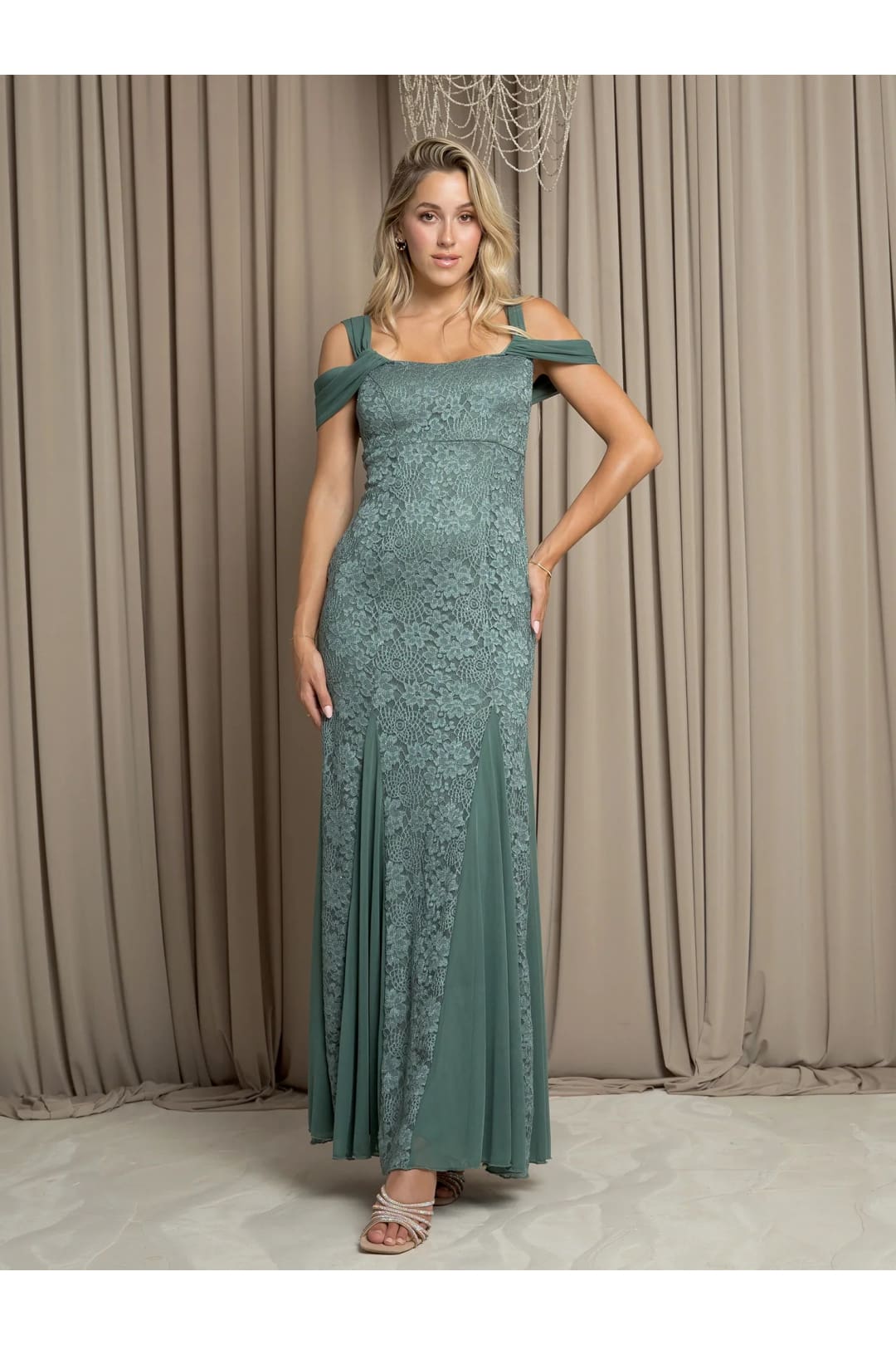 Eva USA 3475 Long Formal Glitter Evening Dress - Formal Dresses