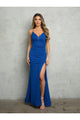 Eva USA 3476 Long Formal Fitted Glitter Prom Dress - Prom Dresses