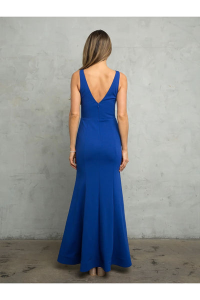 Eva USA 3482 Long Slit Fitted Formal Prom Dress