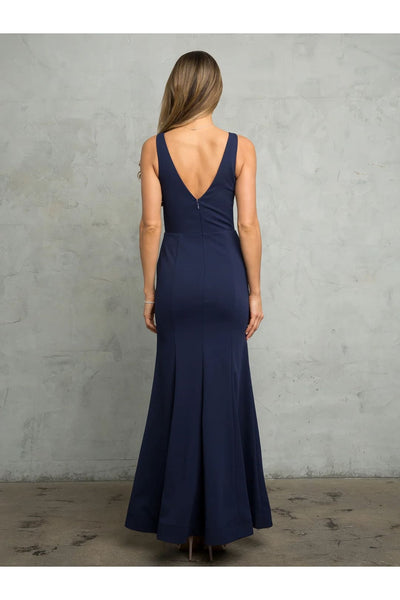 Eva USA 3482 Long Slit Fitted Formal Prom Dress - Prom Dresses