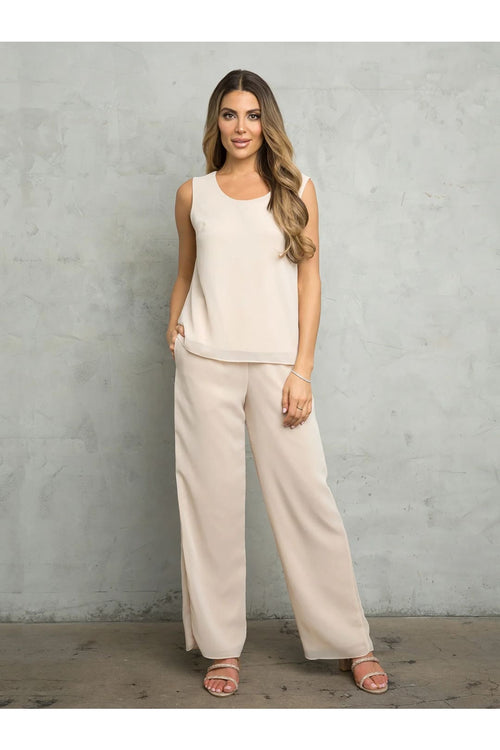 Eva USA 3483 Long Formal Floral Jacket Pant Suit - Pant Suit