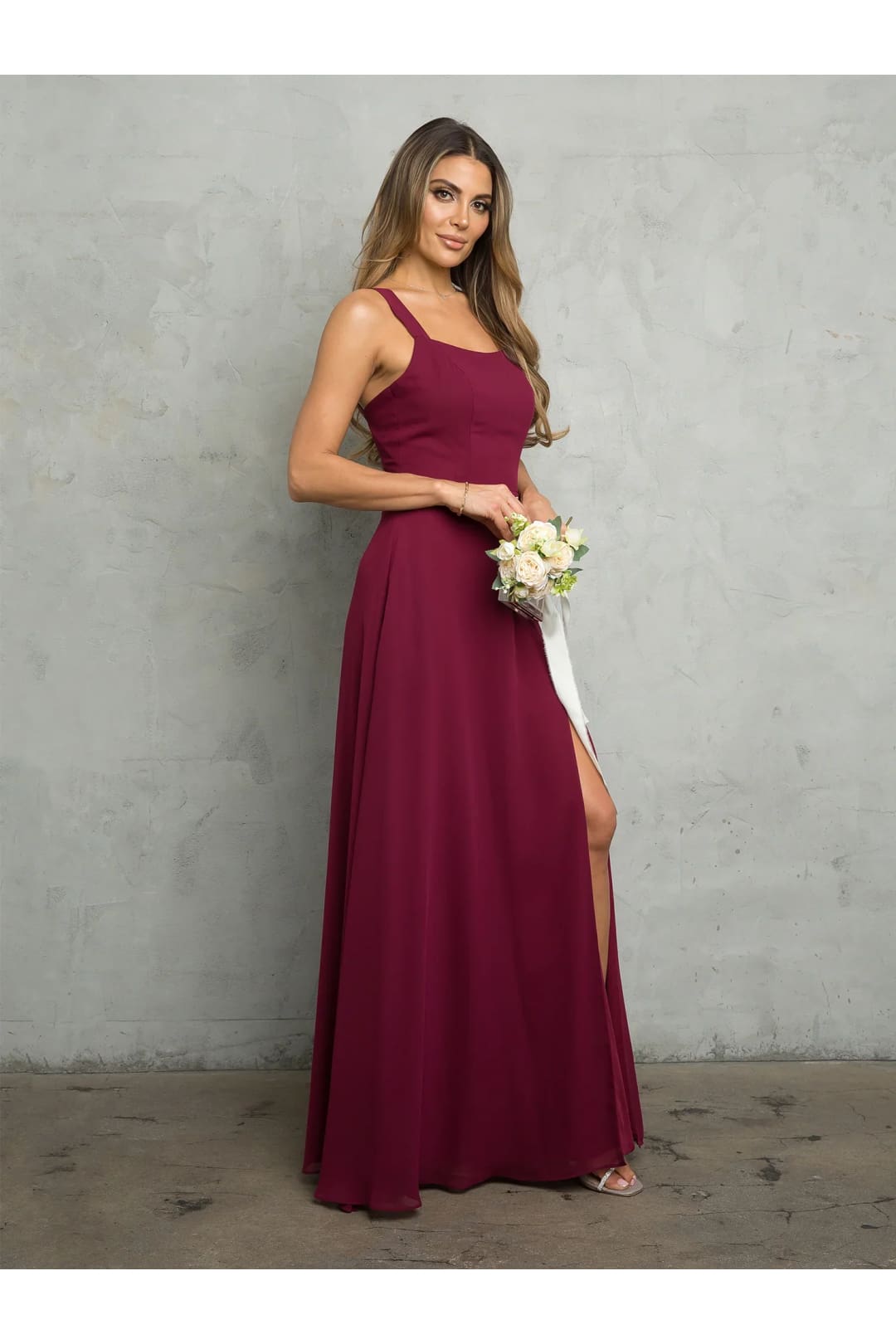 Eva USA 3485 Bridesmaids Long Slit Formal Dress - Formal Dresses