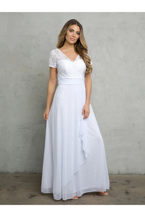 Eva USA 3486 Long A Line Formal Mother of the Bride Dress - Mother of the Bride Dresses