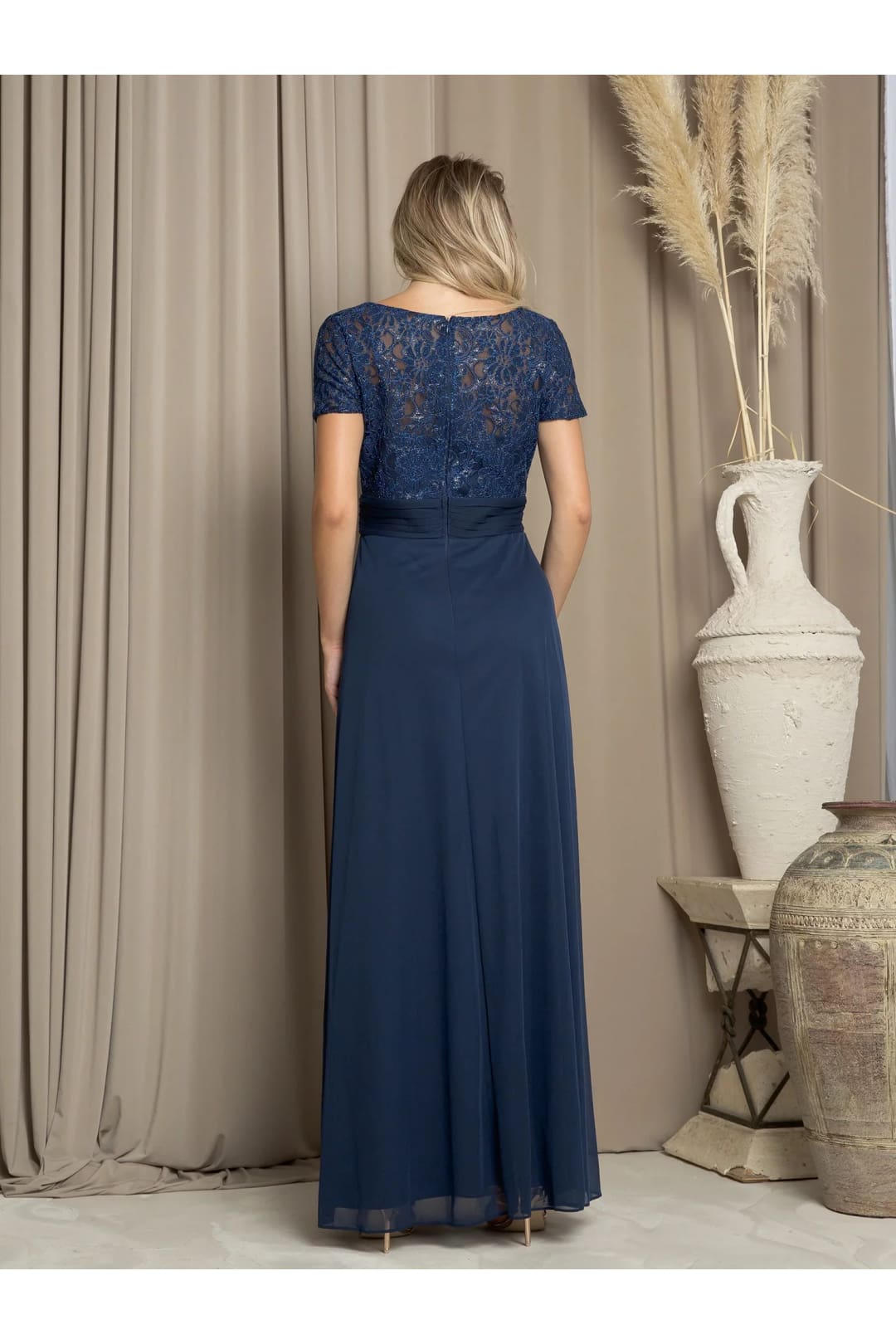 Eva USA 3486 Long A Line Formal Mother of the Bride Dress - Mother of the Bride Dresses