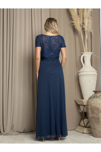 Eva USA 3486 Long A Line Formal Mother of the Bride Dress - Mother of the Bride Dresses