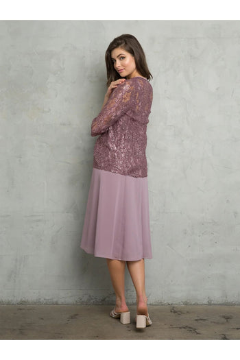 Eva USA 3489 Two Piece Short Mother of the Bride Jacket Dress - Mother of the Bride Dresses
