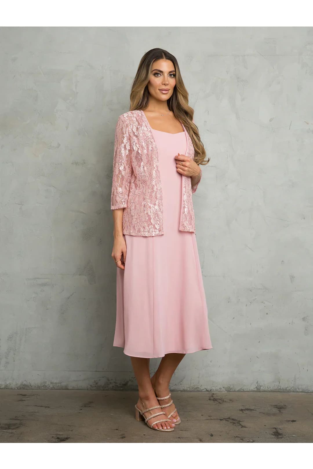 Eva USA 3489 Two Piece Short Mother of the Bride Jacket Dress - Mother of the Bride Dresses