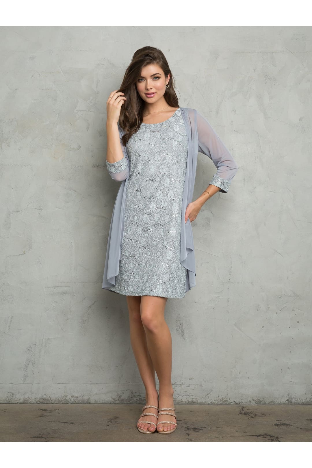 Eva USA 3490 Two Piece Short Mother of the Bride Dress - Mother of the Bride Dresses