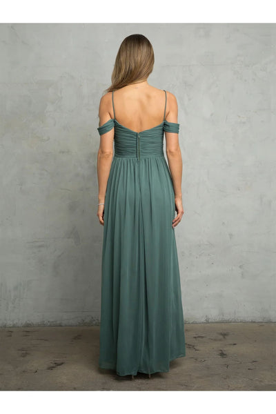 Vestido de novia largo con escote en forma de corazón y fruncido de Eva USA 3494