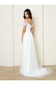 Eva USA 3502 Long Simple Beaded Lace Wedding Dress - Wedding Dresses