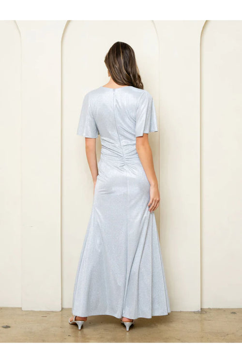 Eva USA 3521 Long Formal Metallic Evening Dress - Formal Dresses