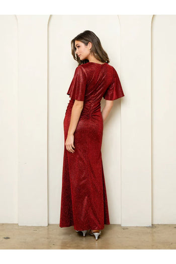 Eva USA 3521 Long Formal Metallic Evening Dress - Formal Dresses
