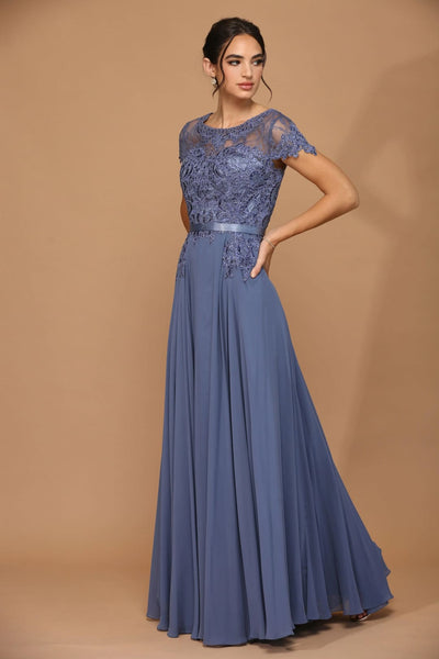 Eva USA 5130 Long Mother of the Bride Beaded Chiffon Formal Gown - Mother of the Bride Dress