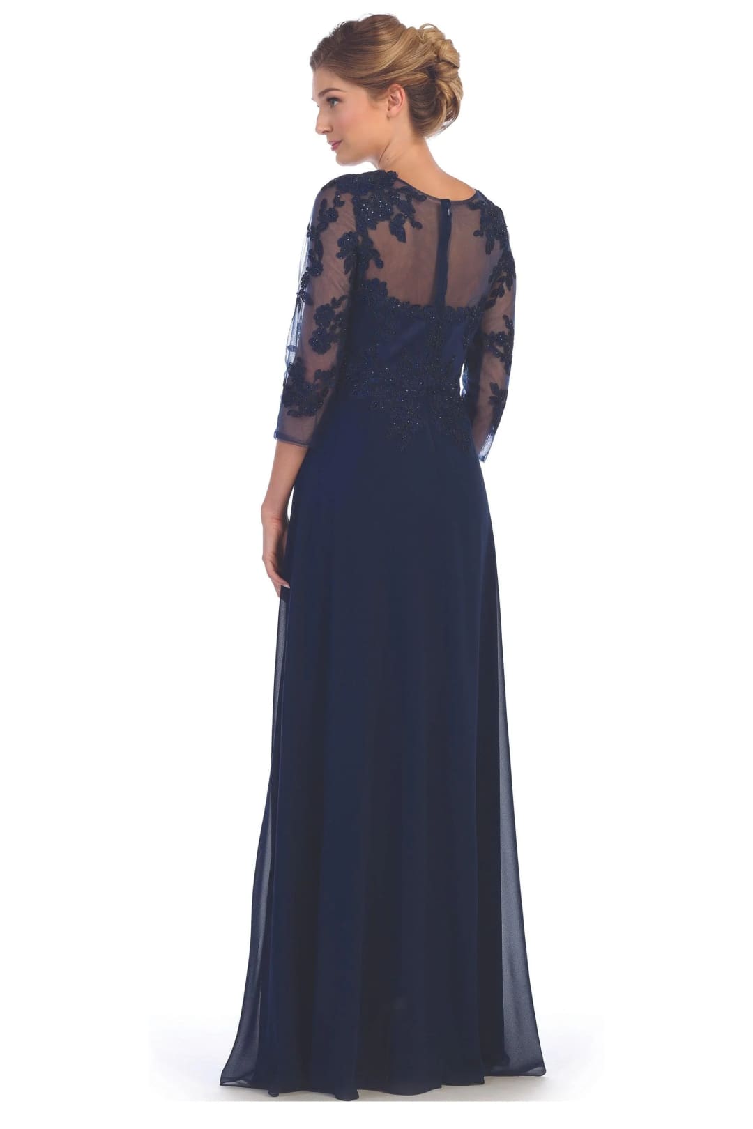 Eva USA 5164 Long Mother of the Bride Formal Chiffon Dress - Mother of the Bride Dress