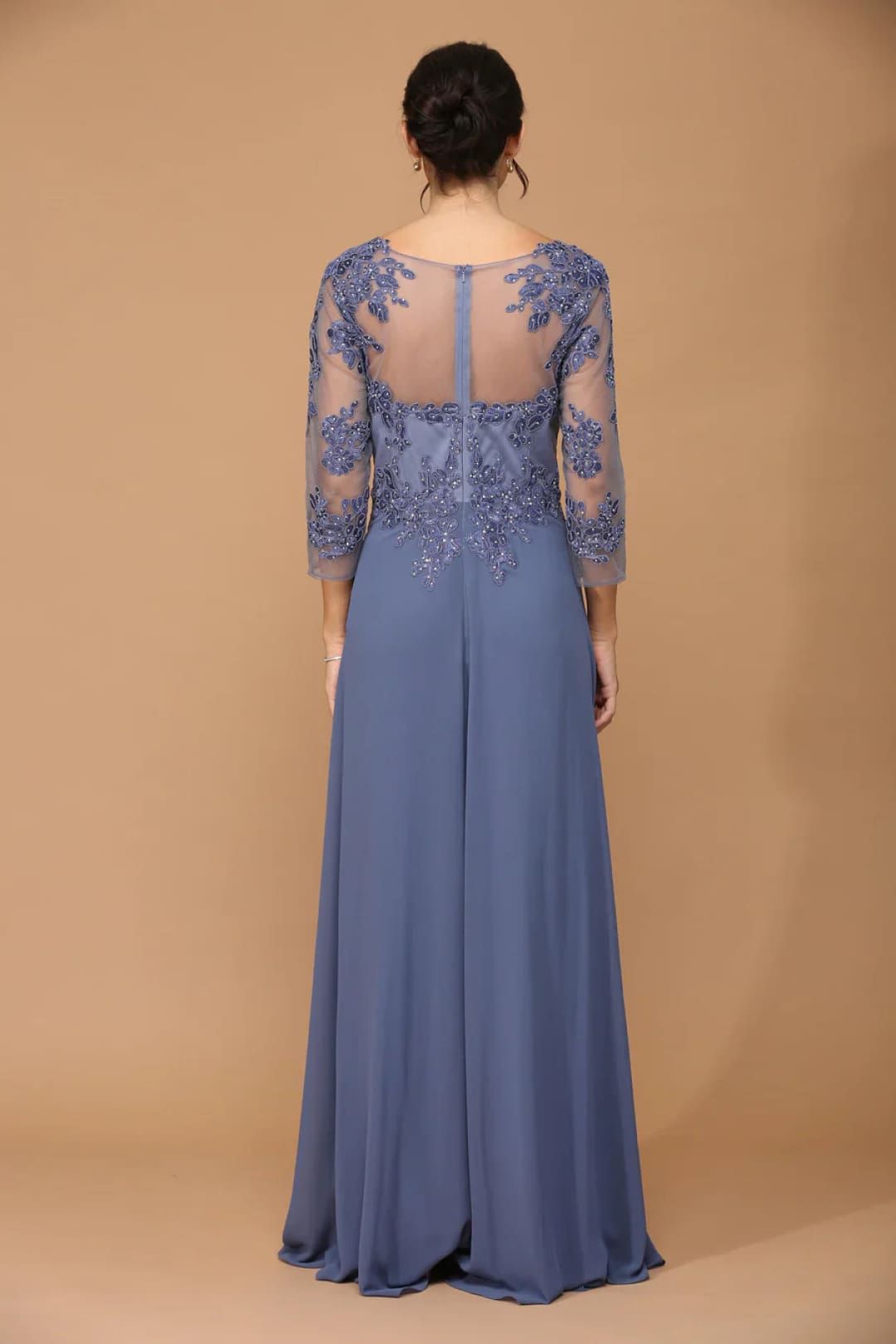 Eva USA 5164 Long Mother of the Bride Formal Chiffon Dress - Mother of the Bride Dress