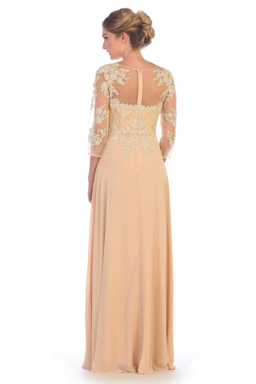 Eva USA 5164 Long Mother of the Bride Formal Chiffon Dress - Mother of the Bride Dress