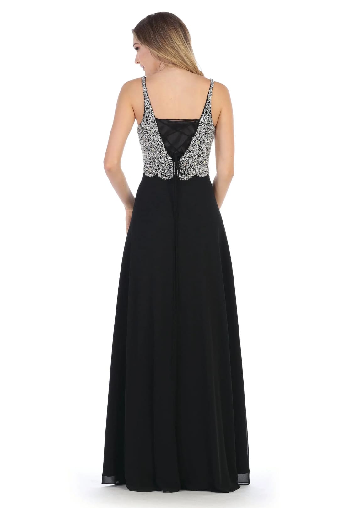 Eva USA 5165 Long Sleeveless Formal Chiffon Dress - Prom Long Dress