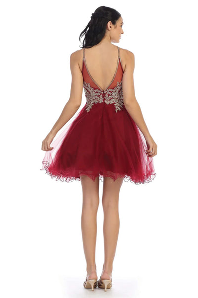 Eva USA 5170 Short Homecoming Halter Prom Dress - Prom Dress