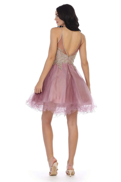 Eva USA 5170 Short Homecoming Halter Prom Dress - Prom Dress
