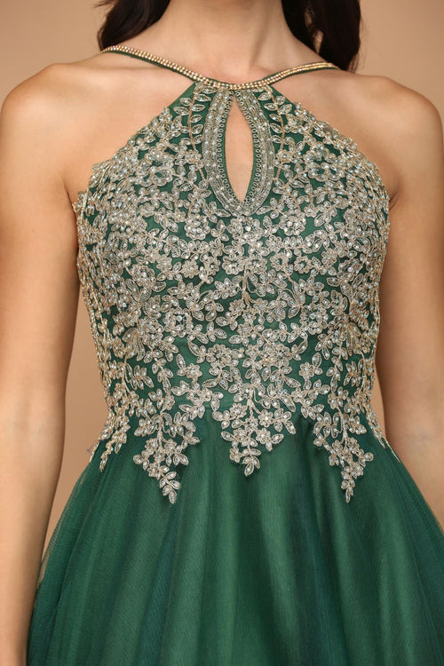 Eva USA 5170 Short Homecoming Halter Prom Dress - Prom Dress
