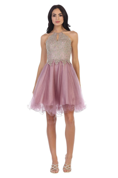 Eva USA 5170 Short Homecoming Halter Prom Dress - Prom Dress