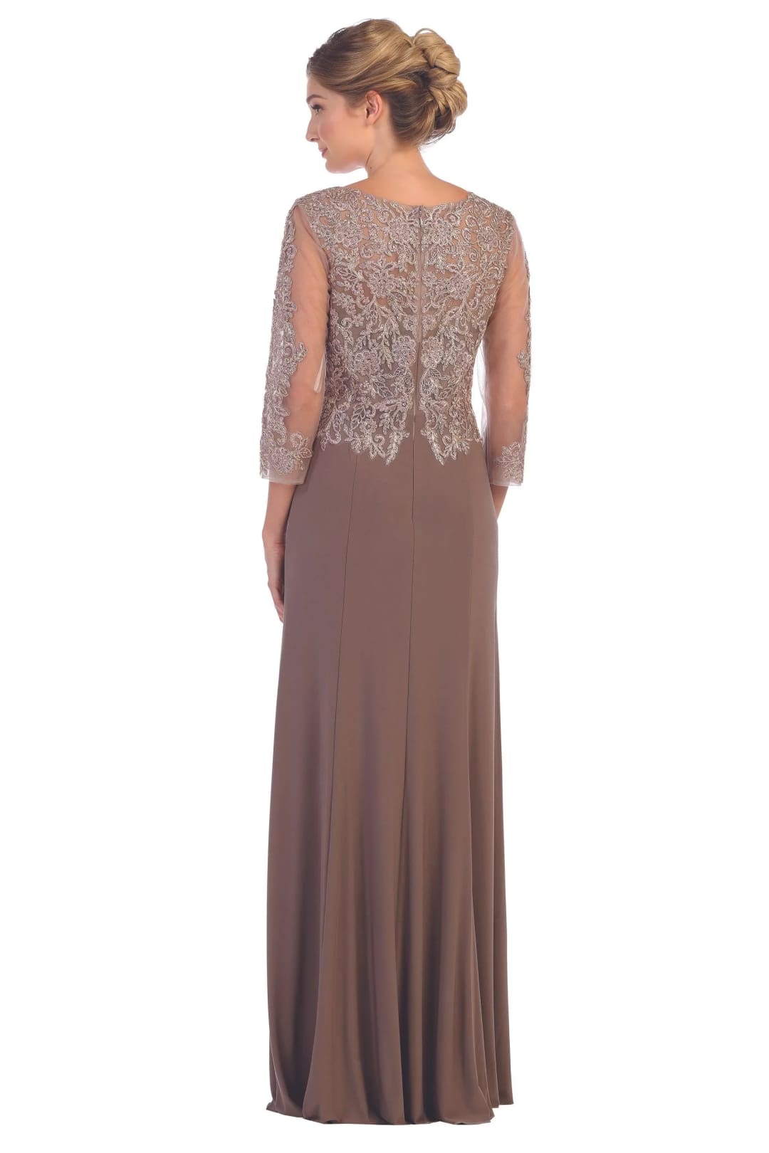 Eva USA 5178 Long Mother of the Bride Long Sleeve Formal Dress - Mother of the Bride Dress