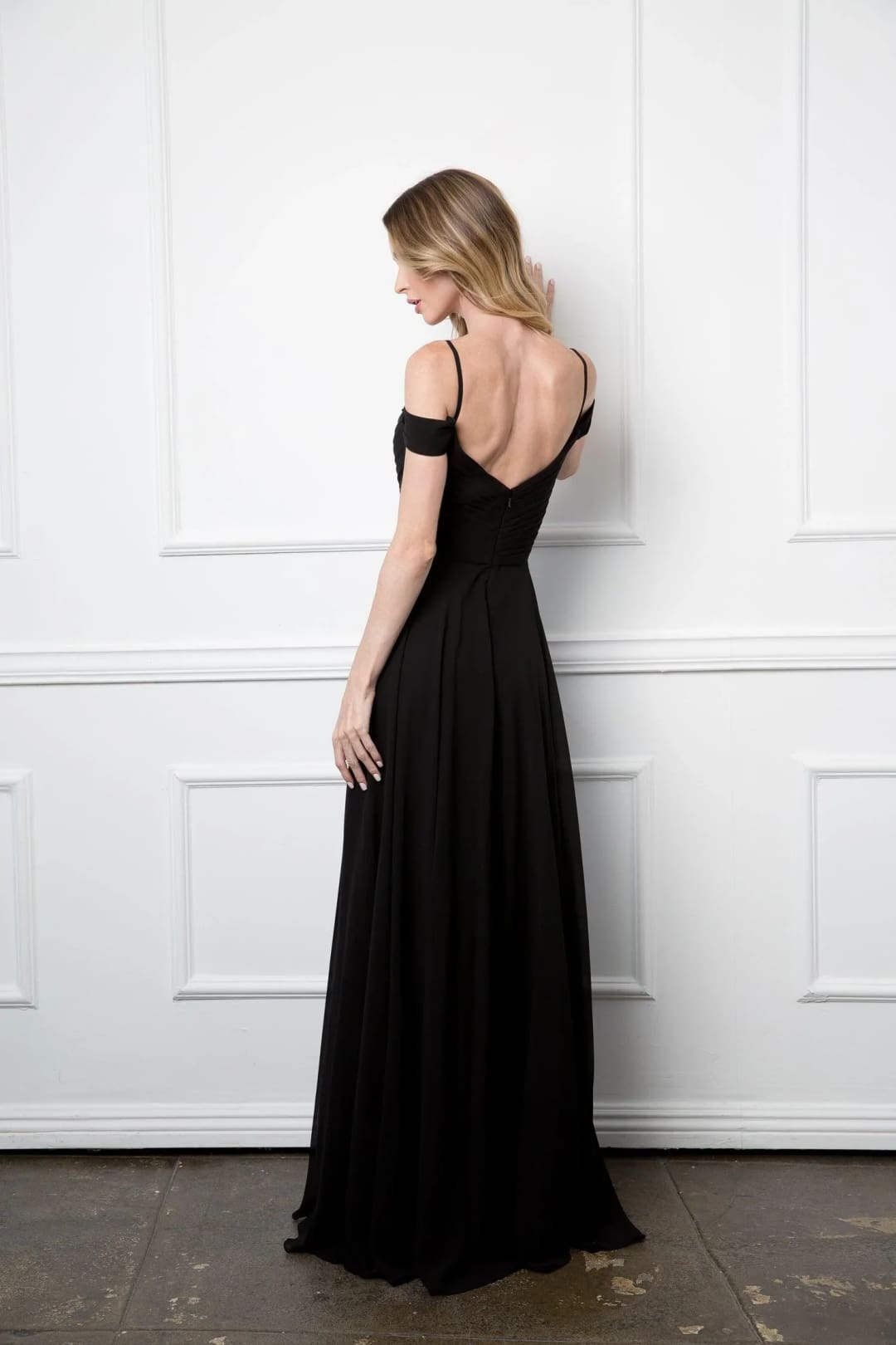 Eva USA 5183 Bridesmaids Pleated Chiffon Long Dress - Bridesmaids Dress