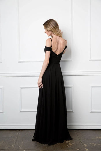 Eva USA 5183 Bridesmaids Pleated Chiffon Long Dress - Bridesmaids Dress