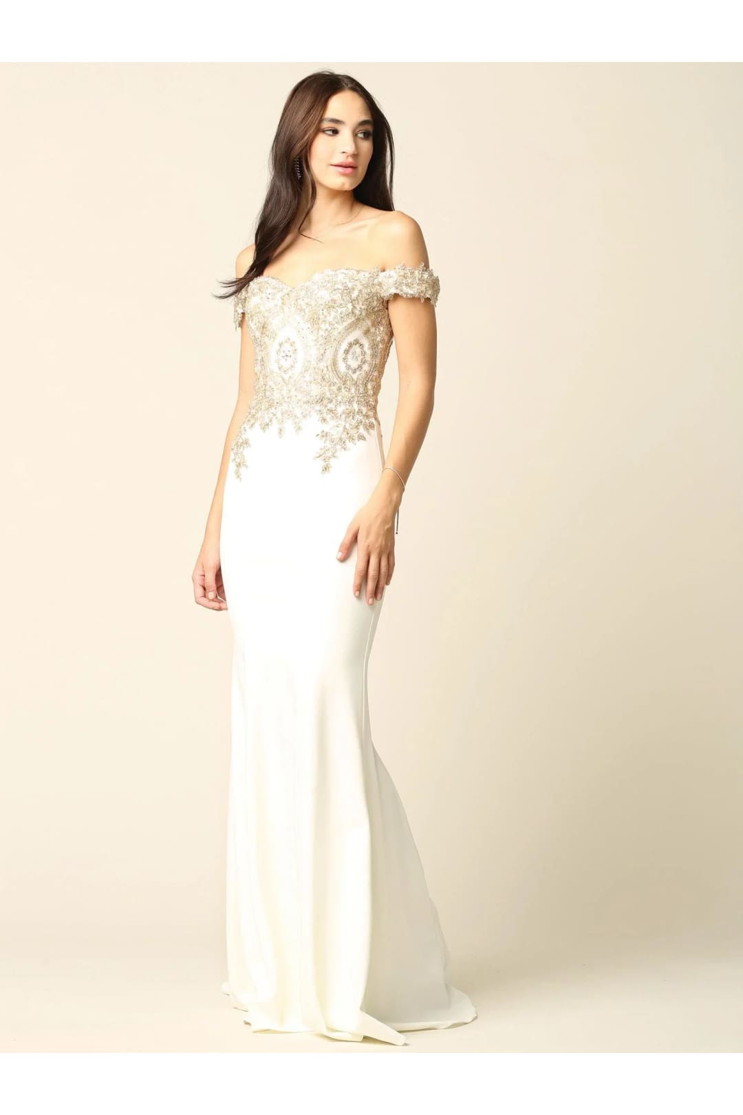 Eva USA 5193 Long Formal Off Shoulder Fitted Mermaid Dress - Formal Dress