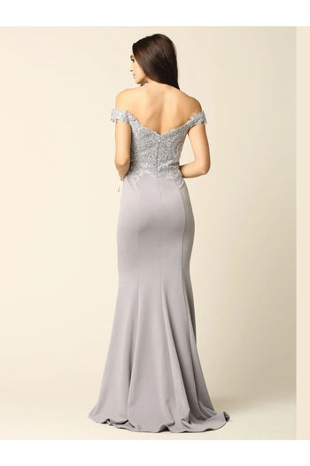Eva USA 5193 Long Formal Off Shoulder Fitted Mermaid Dress - Formal Dress