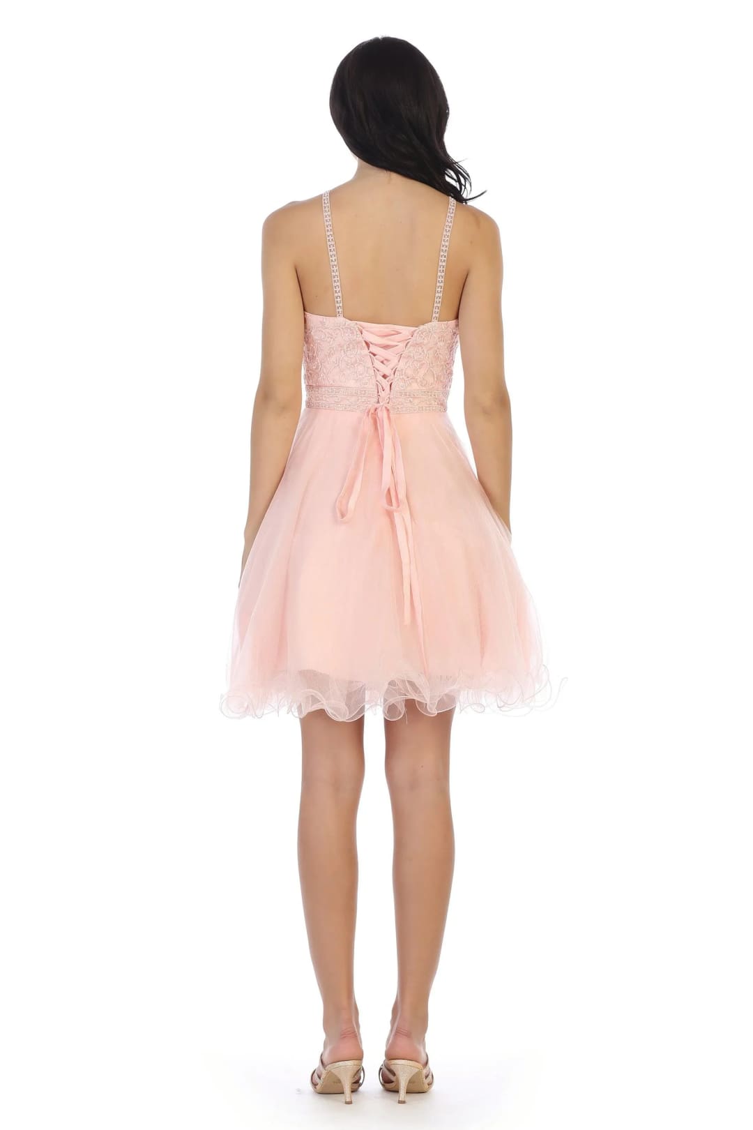Eva USA 5210 Sleeveless Short Halter Graduation Dress - Cocktail Dress