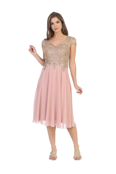 Eva USA 5217 Short Formal Mother of the Bride Dress - Short Dress