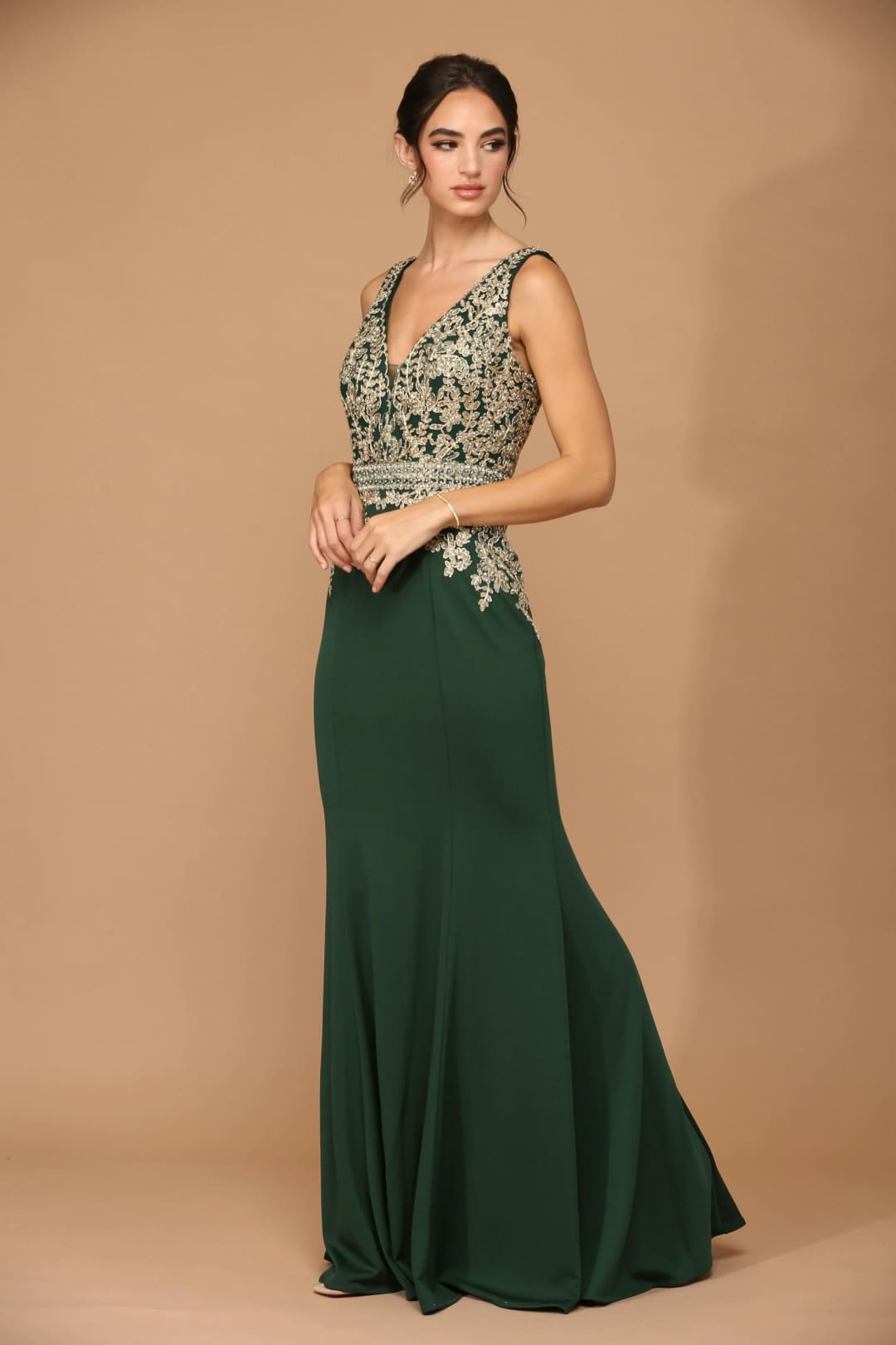 Eva USA 5225 Mother of the Bride Long Formal Sleeveless Dress - Mother of the Bride Dress