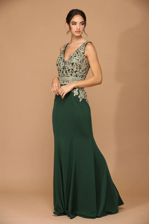 Eva USA 5225 Mother of the Bride Long Formal Sleeveless Dress - Mother of the Bride Dress