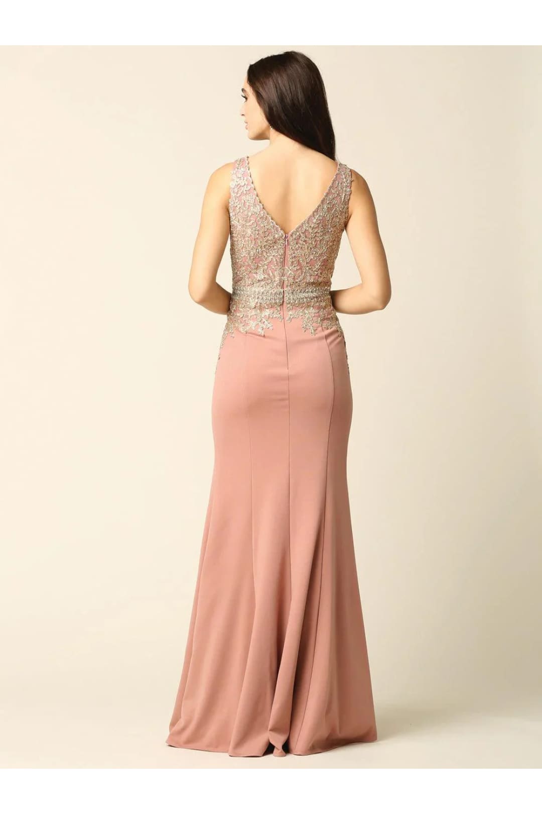 Eva USA 5225 Mother of the Bride Long Formal Sleeveless Dress - Mother of the Bride Dress