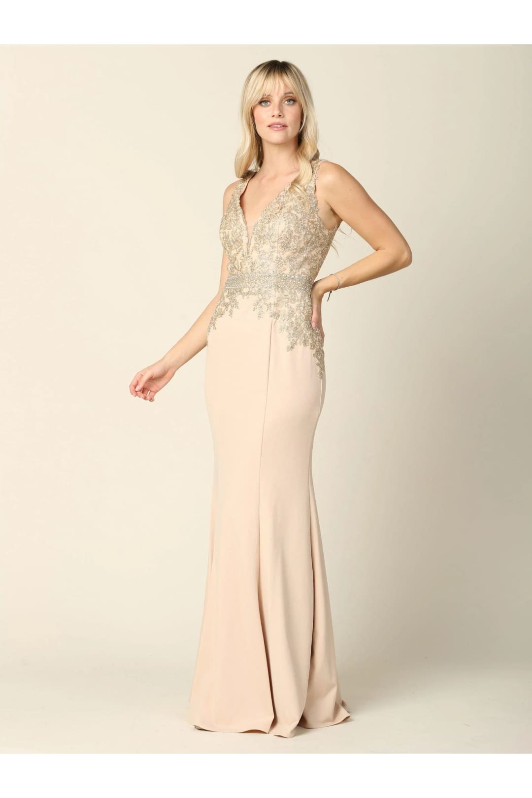 Eva USA 5225 Mother of the Bride Long Formal Sleeveless Dress - Mother of the Bride Dress