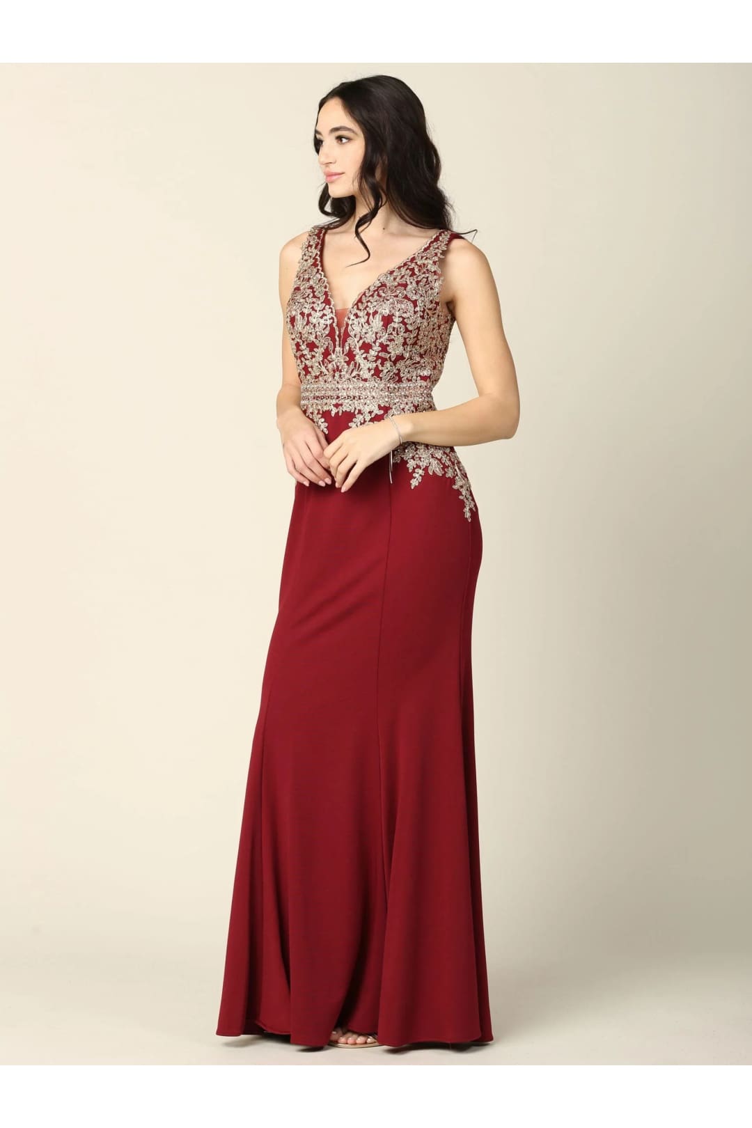 Eva USA 5225 Mother of the Bride Long Formal Sleeveless Dress - Mother of the Bride Dress