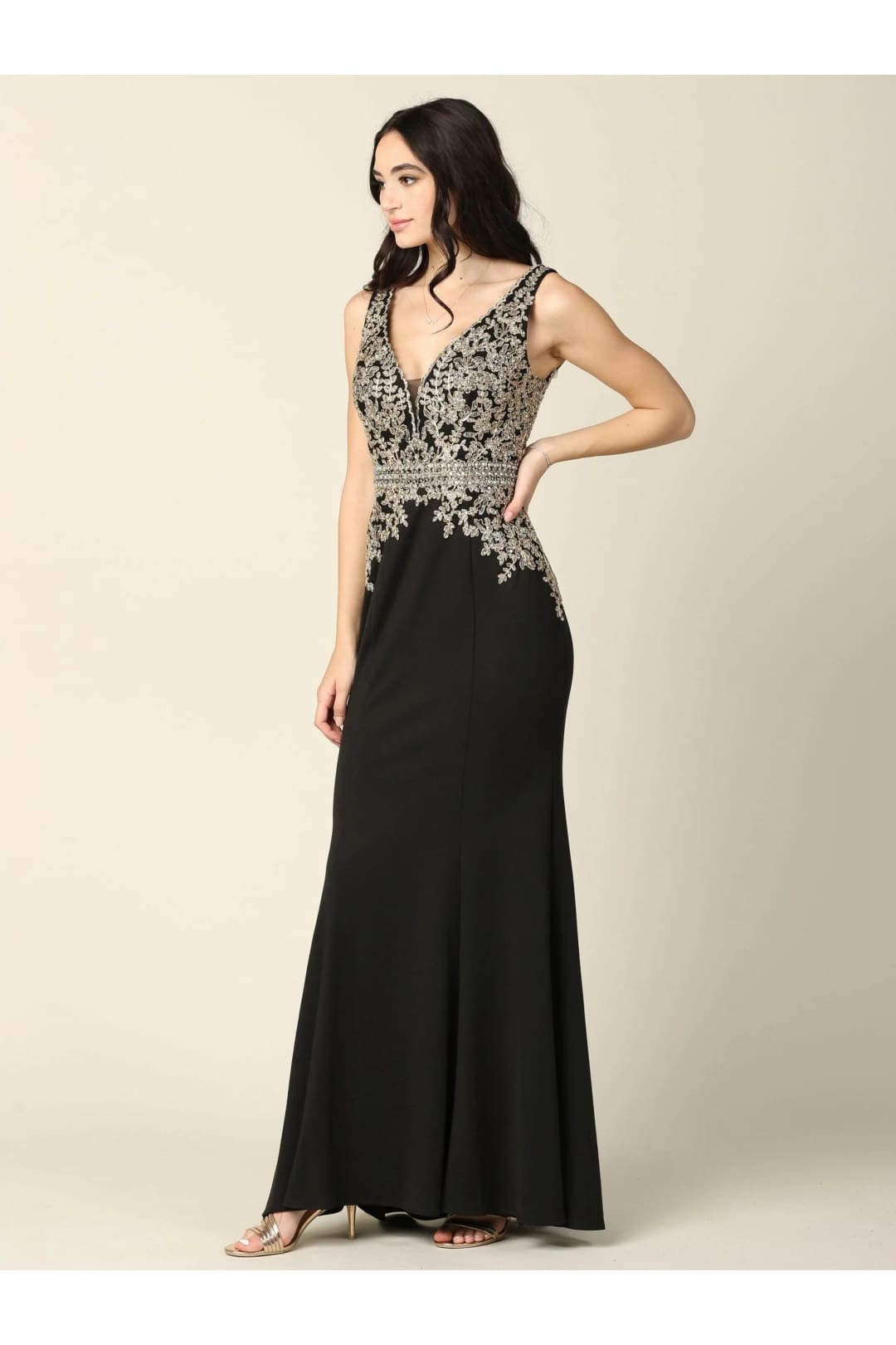 Eva USA 5225 Mother of the Bride Long Formal Sleeveless Dress - Mother of the Bride Dress