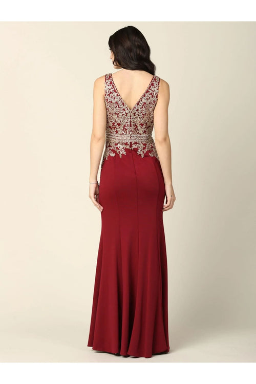 Eva USA 5225 Mother of the Bride Long Formal Sleeveless Dress - Mother of the Bride Dress