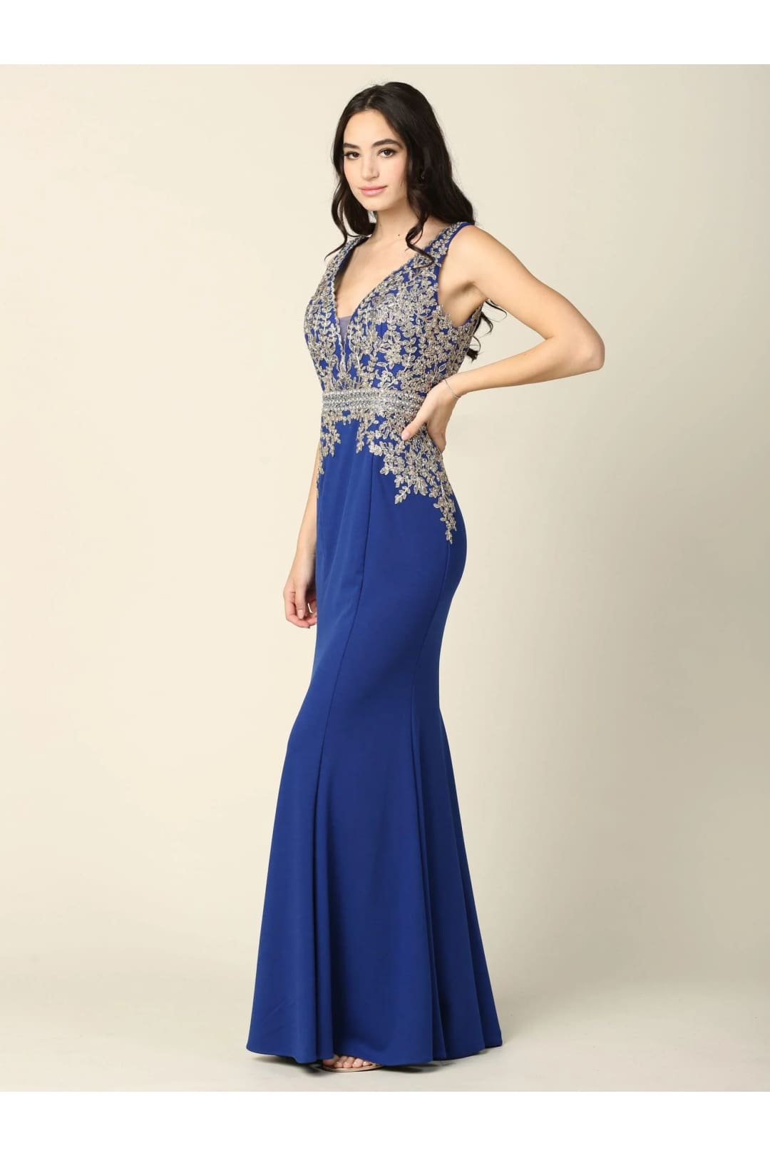 Eva USA 5225 Mother of the Bride Long Formal Sleeveless Dress - Mother of the Bride Dress