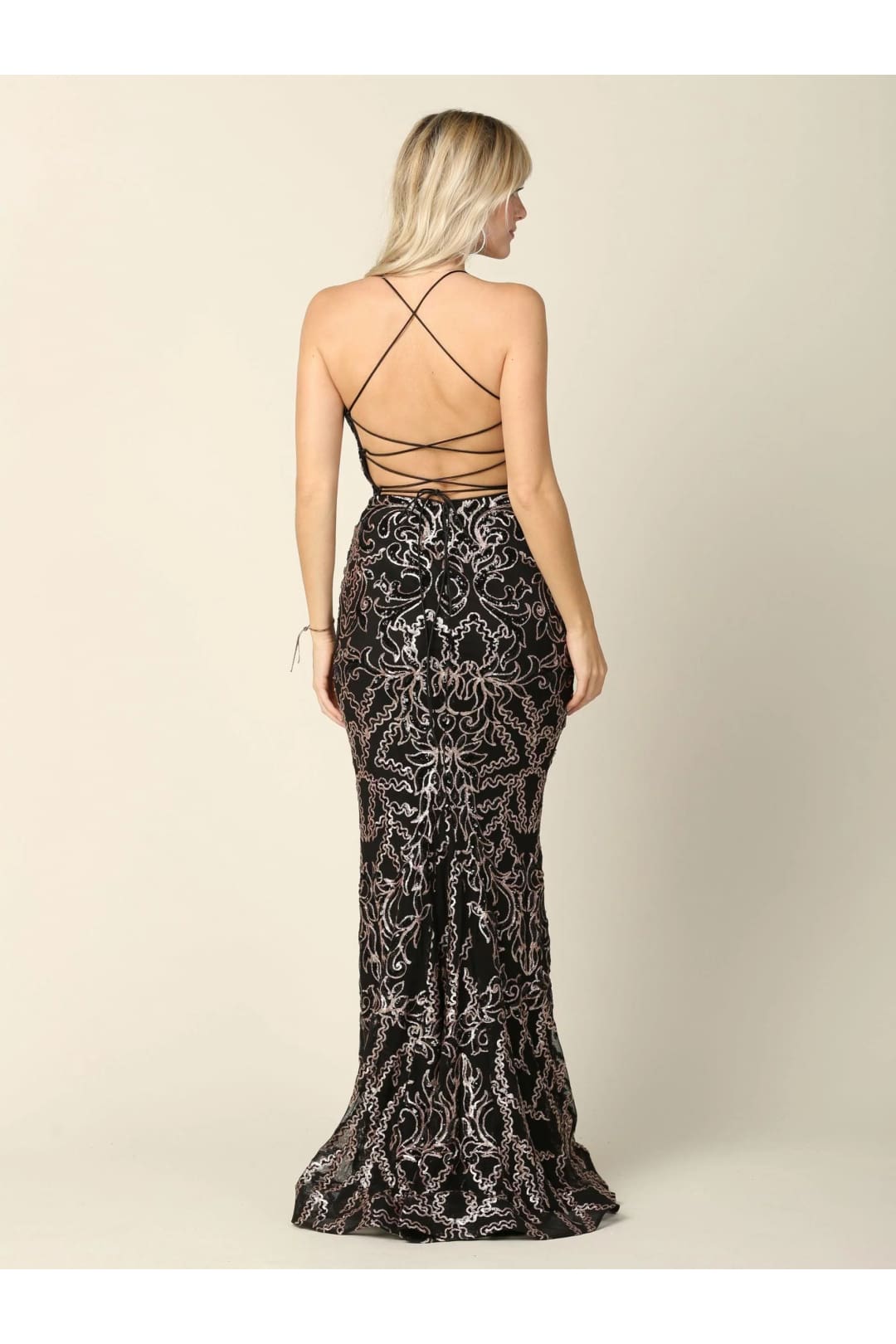 Eva USA 5227 Long Formal Spaghetti Strap Fitted Prom Dress - Prom Long Dress